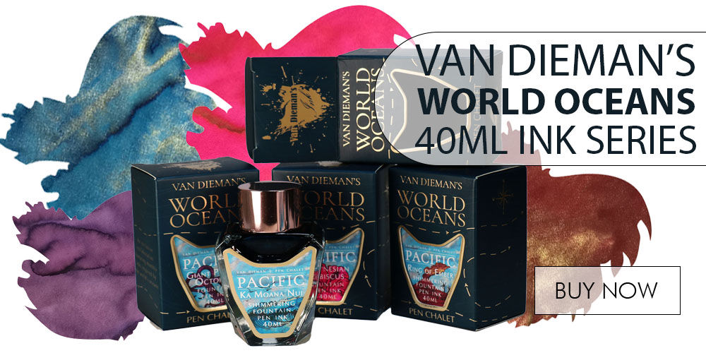 Van Diemans Ink The World Oceans Collection 40ml Fountain Pen Ink