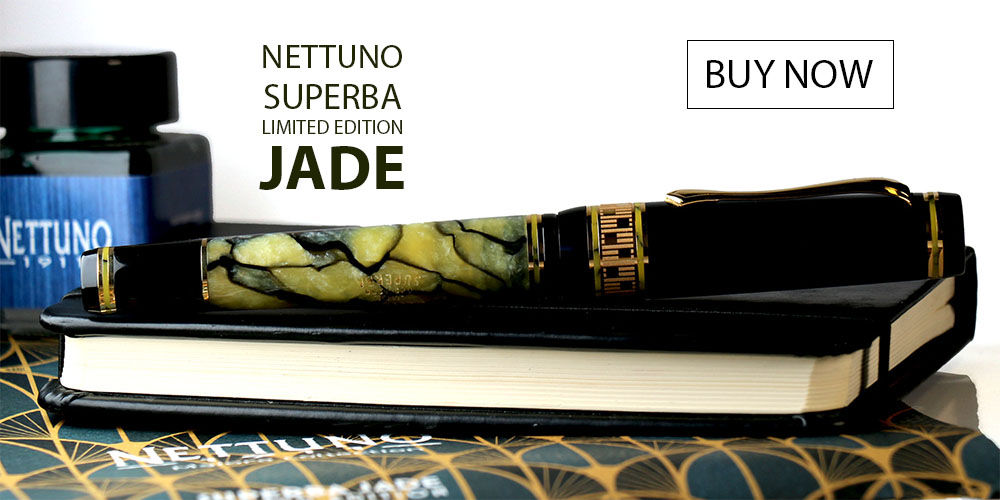 Nettuno Limited Edition Jade Superba Fountain Pens