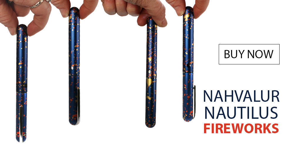 Nahvalur (Narwhal) Fireworks Fountain Pens