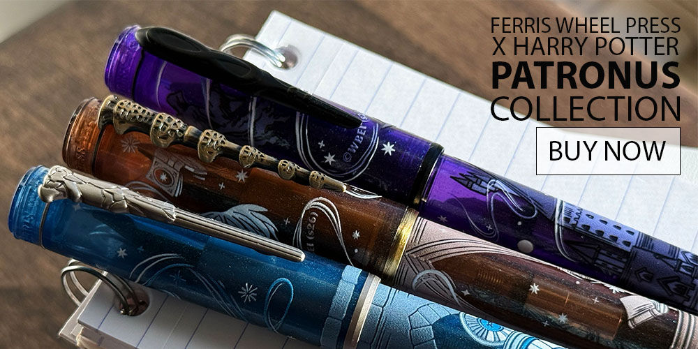 Ferris Wheel Press x Harry Potter Patronus Set: Inkpot + Resin Masque Fountain Pens