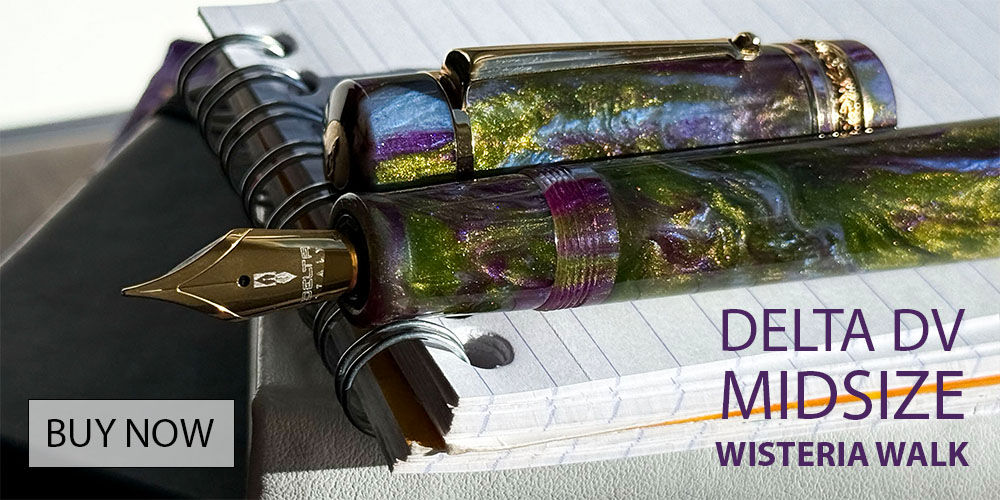 Delta DV Midsize Wisteria Walk Fountain Pens