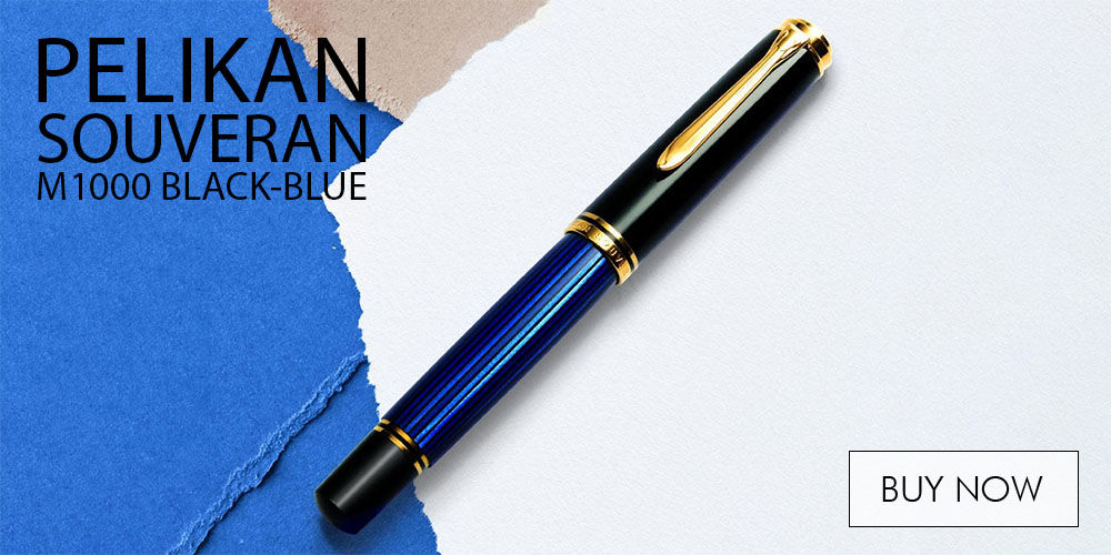 Pelikan Souverän M1000 Black - Blue Fountain Pens
