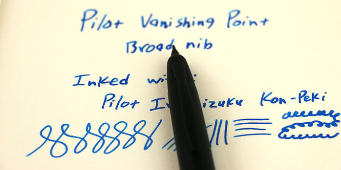 Pilot Vanishing Point Black Carbonesque Fountain Pen Broad