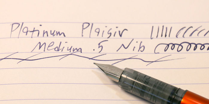 platinum_plaisir_fountain_pen_writing_sample_with_nib