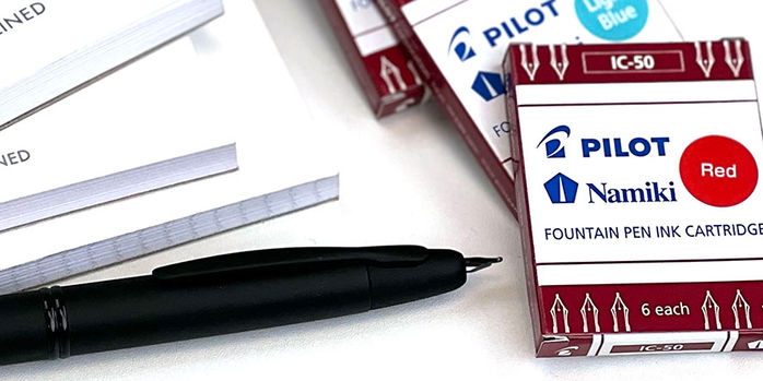 pilot_ic50_6_pack_ink_cartridges_with_vanishing_point_fountain_pen