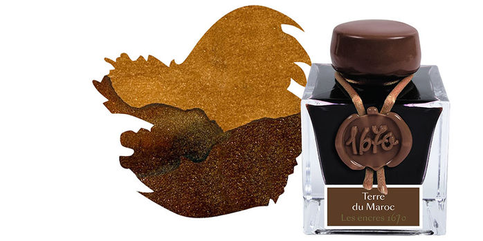 j_herbin_1670_anniversary_inks_terre_du_maroc_ink_swatch_and_bottle