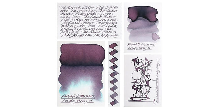 diamine_reddit_r_fountain_pens_x_diamine_2025_lady_grey_ink_swatch_and_writing_sample