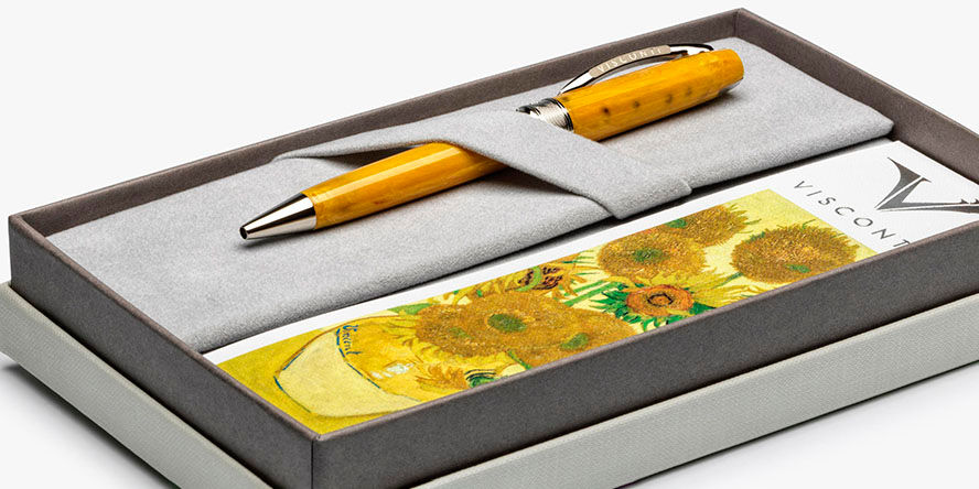 Visconti Van Gogh Ballpoint Pens visconti_van_gogh_sunflowers_ballpoint_2022_release_in_box