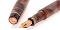opus_88_harmony_grey_red_marble_fountain_pen_uncapped