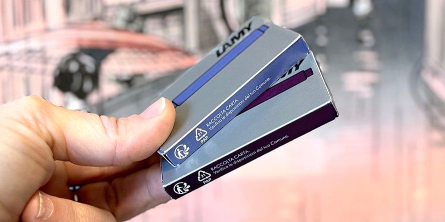 Lamy Special Edition Cartridge(5pk) Fountain Pen Ink lamy_special_edition_cartridge_fountain_pen_ink_pink_cliff_and_violet_blackberry