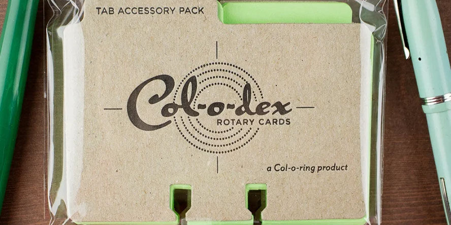 Well Appointed Desk Col-o-dex Rotary Tabs  Memo & Notebooks Colodex_Rotary_Cards_limeade_green
