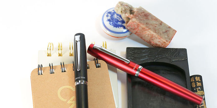 platinum_procyon_shadow_mica_and_carmine_red_fountain_pens