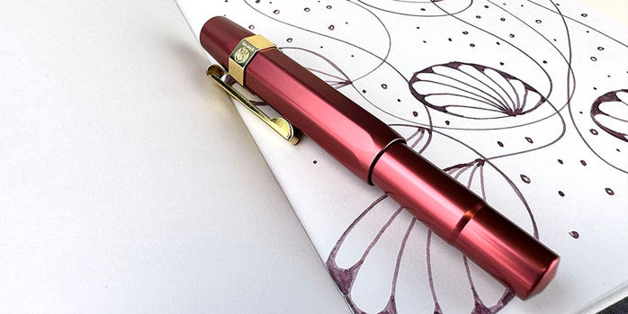kaweco_al_sport_special_edition_ruby_red_fountain_pen_with_doodle_using_bb_nib