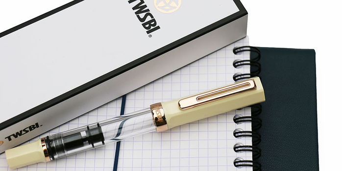 TWSBI ECO Fountain Pen - Creme with Rose Gold
