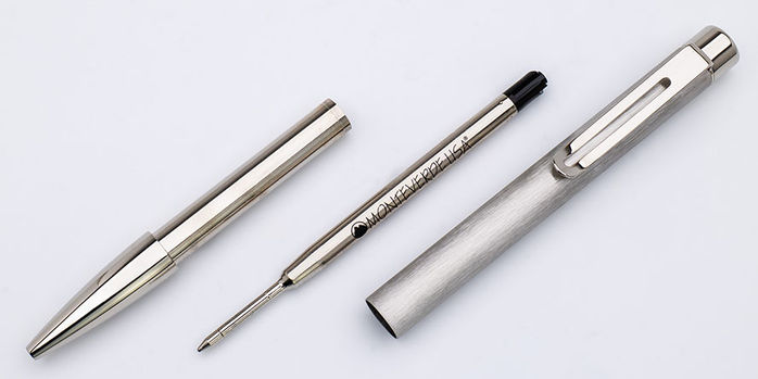 Monteverde_Ritma_Brushed_Stainless_Steel_ballpoint_parts_inside_pen