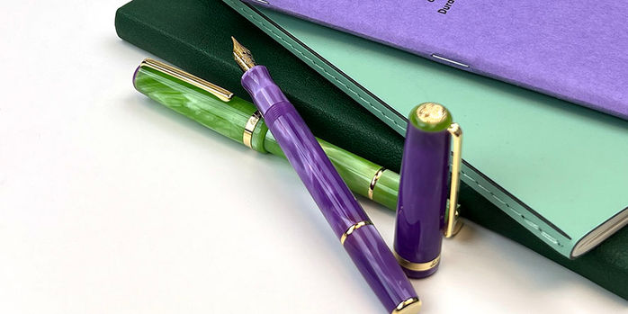 esterbrook_jr_pocket_paradise_fountain_pens_purple_passion_and_key_lime_purple_uncapped