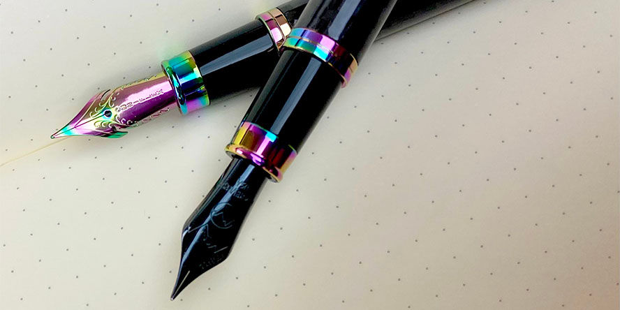 Monteverde 20th Anniversary Innova Carbon Fiber Rainbow  Fountain Pens monteverde_20th_anniversary_innova_carbon_and_rainbow_nibs