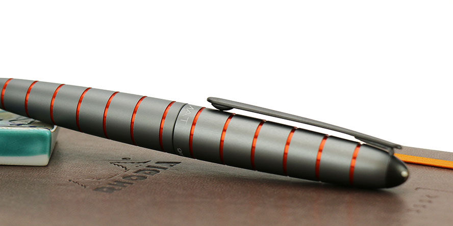 Diplomat Elox Rings Rollerball Pens diplomat_elox_rings_rollerball_grey_orange
