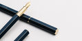 ystudio_classic_revolve_blue_brass_fountain_pen