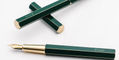 ystudio_classic_revolve_green_brass_fountain_pen