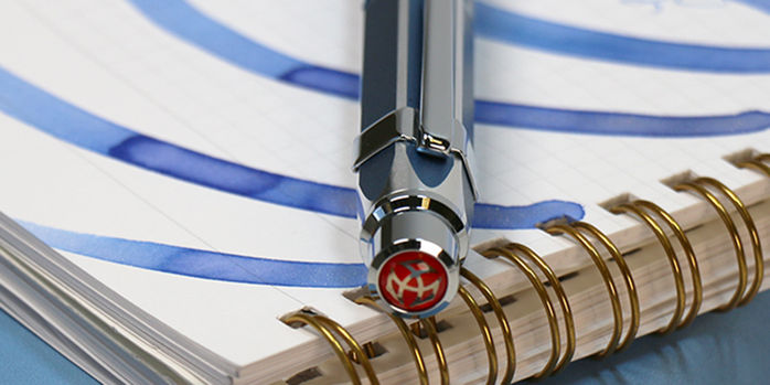 twsbi_precision_gemini_blue_fountain_pen_cap_up_close