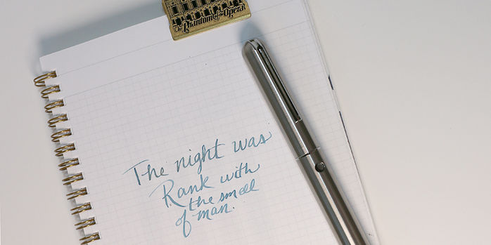 nahvalur_365_series_limited_edition_fountain_pen_plongeur_capped_in_notebook