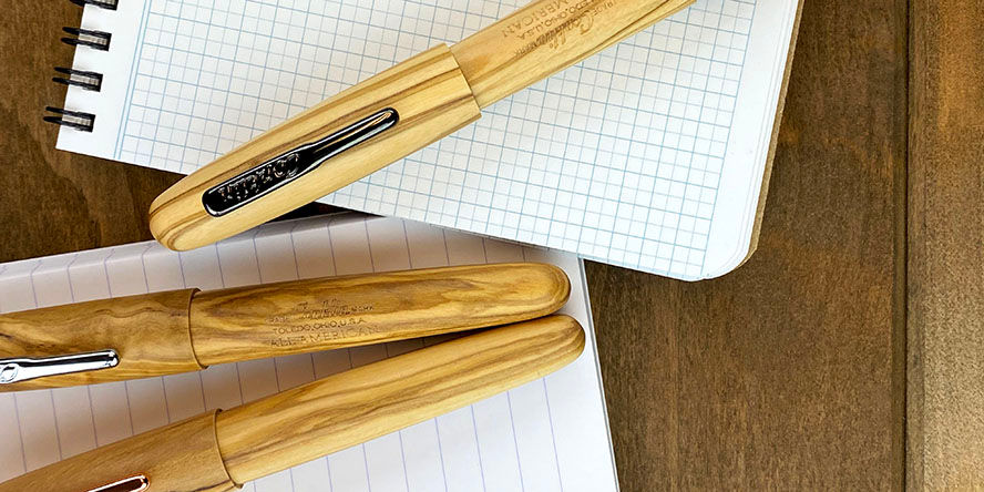 Conklin All American Rollerball Pen - Limited Edition - Quad Wood