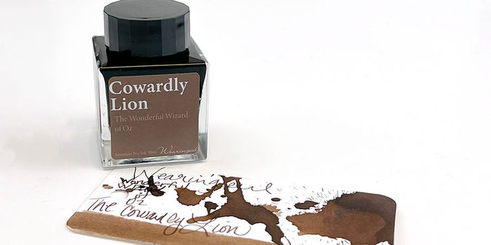 wearingeul_wonderful_wizard_of_oz_literary_collection_cowardly_lion_fountain_pen_ink_swatch_and_writing_sample