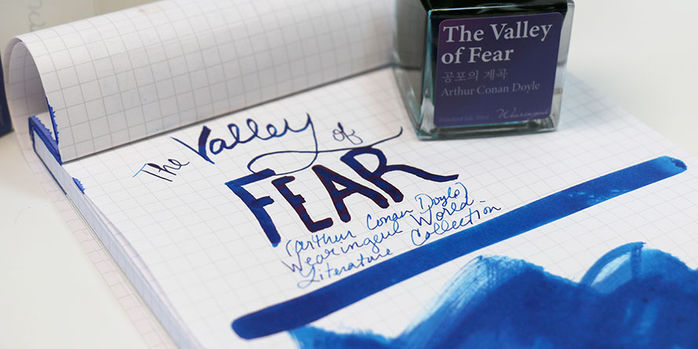 wearingeul_world_literature_ink_collection_the_valley_of_fear_ink_swatch_with_swatch_and_writing_sample
