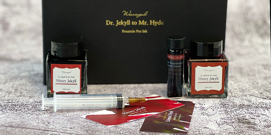 Wearingeul 3 Pen Leather Pouch - Dr. Jekyll and Mr. Hyde