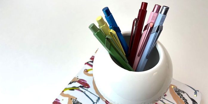 Pastel & Gold Pen Stationery Set, Hexagonal Ballpoint Pens, Desk  Accessories for Home Office 