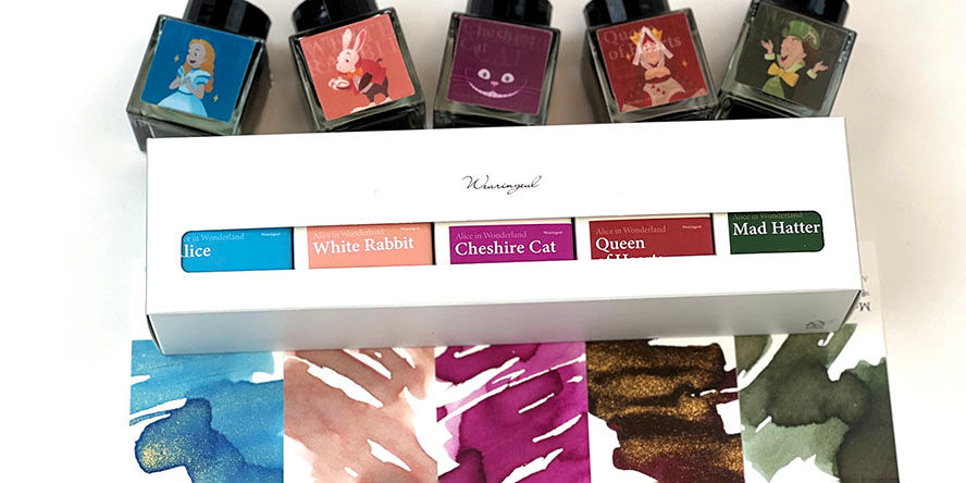 [12/31まてまの出品]Wearinguel アリス インク 5色セット Wearingeul Alice's Adventures in Wonderland Set of 5 Fountain Pen Ink