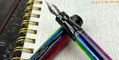 pineider_arco_stilo_rainbow_fountain_pen_nib_up_close