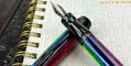 pineider_arco_stilo_rainbow_fountain_pen_nib_up_close