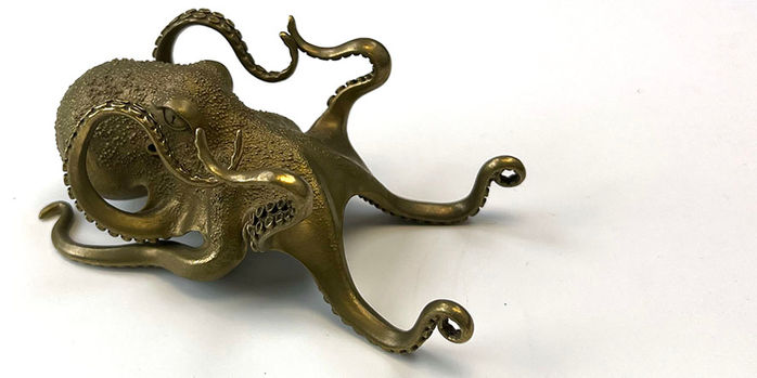 Coppertist.wu Wondrous Octopus Brass Pen Holder Executive Gifts & Desk  Accessories