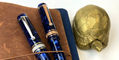 maiora_limited_edition_capri_alpha_eyedropper_fountain_pens_with_coppertistwu_bronze_tortoise_box