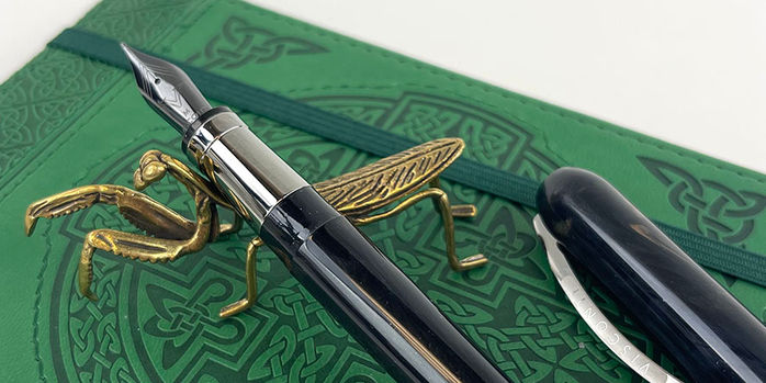 Pen Chalet Sassy Brassy Praying Mantis Pen Rests & Display Cases