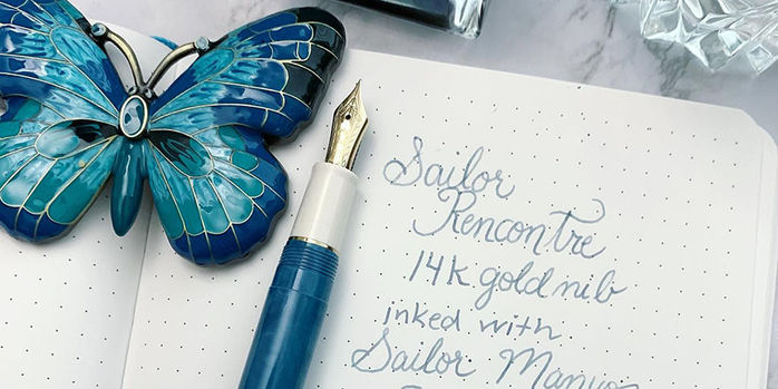 sailor_pro_gear_slim_mini_rencontre_fountain_pen_with_writing_sample