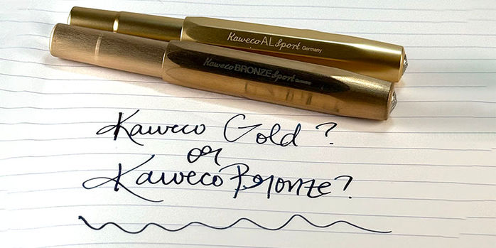 kaweco_gold_sport_vs_kaweco_bronze_sport_rollerball_pens