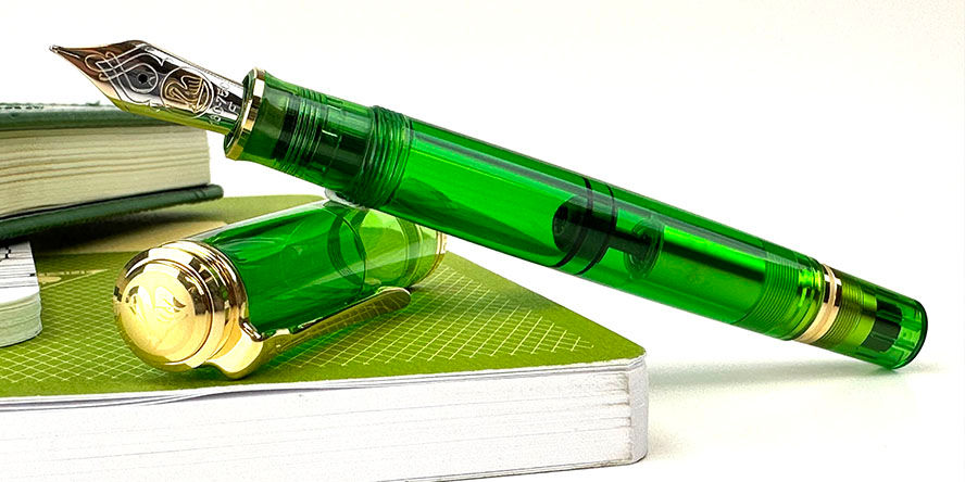 Pelikan Souveran M800 Green Demonstrator Fountain Pens