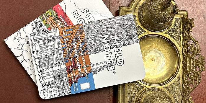 field_notes_streetscapes_sketchbooks_with_gold_antique_inkpots
