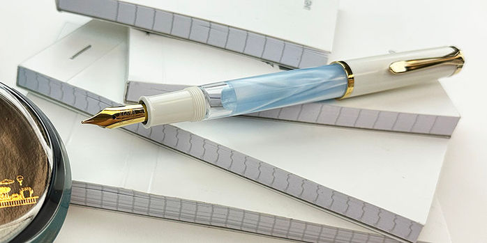 pelikan_special_edition_200_pastel_blue_fountain_pen_posted
