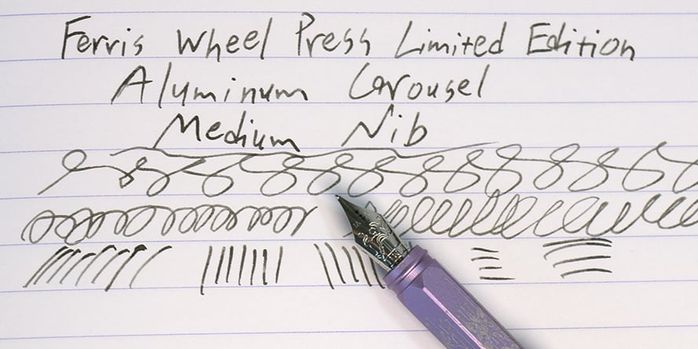 ferris_wheel_press_le_aluminum_carousel_fountain_pen_writing_sample