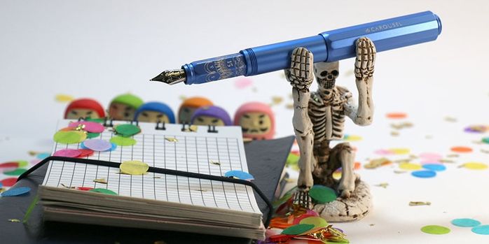 ferris_wheel_press_limited_edition_aluminum_carousel_blue_revelry_fountain_pen_with_skelelton