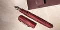 visconti_divina_matte_bordeaux_fountain_pens_uncapped