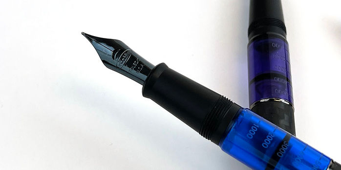 conklin_carbon_fiber_word_gauge_fountain_pens_nib