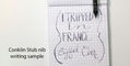 conklin_carbon_fiber_word_gauge_fountain_pens_stub_nib_writing_sample
