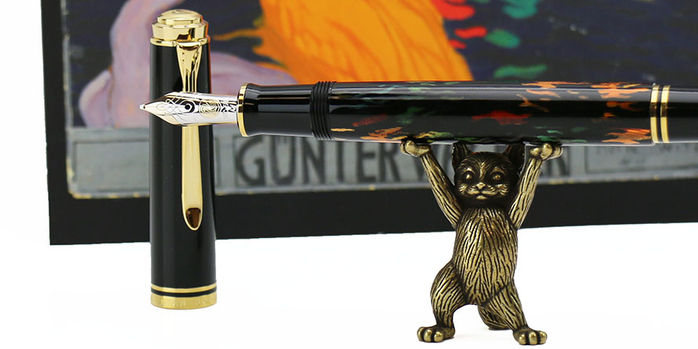 pelikan_art_collection_special_edition_glauco_cambon_m600_fountain_pen_sassy_brassy_cat