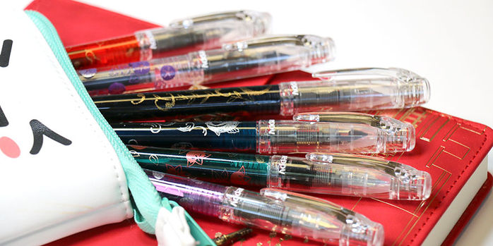platinum_preppy_wa_maki_e_limited_edition_2nd_edition_fountain_pens_on_notebooks