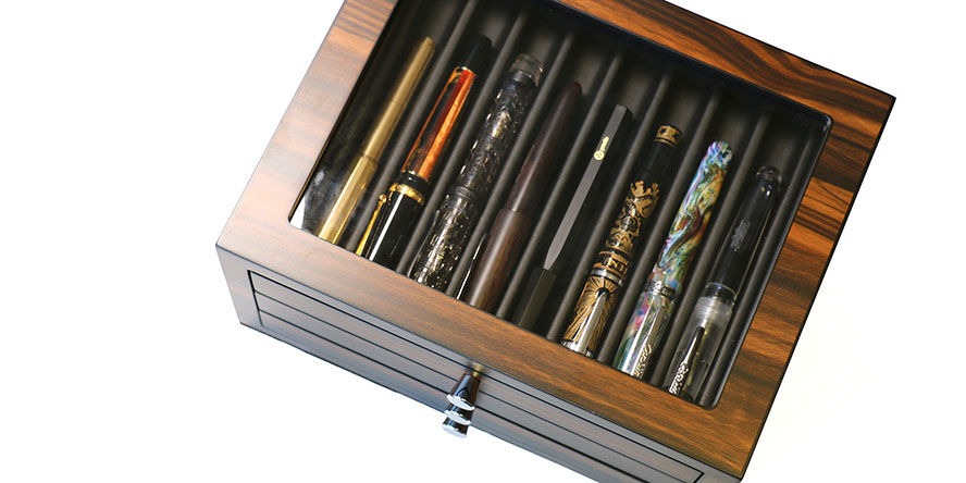Pen Chalet 24 Pen Wooden Pen Rests & Display Cases pen_chalet_24_pen_wooden_display_case